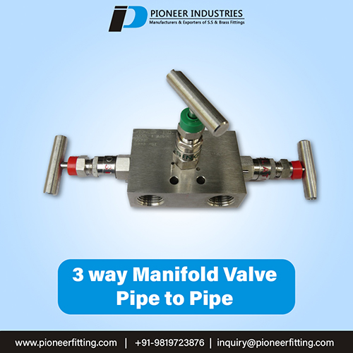 Straight Type 3-Way Manifolds Valves (Pipe to pipe)