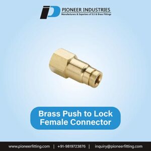 Brass Push to Lock Female Connector