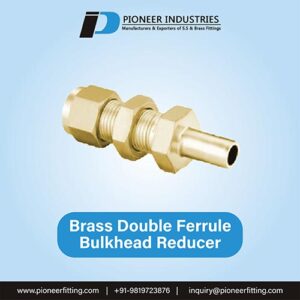 Brass Double Ferrule Bulkhead Reducer