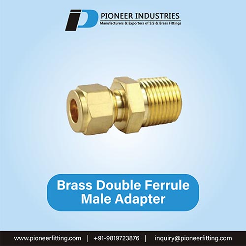 Brass Double Ferrule Male Adapter