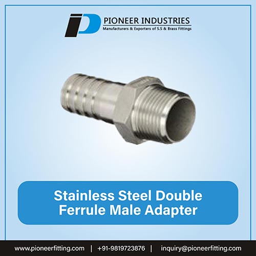 Stainless Steel Double Ferrule Male Adapter