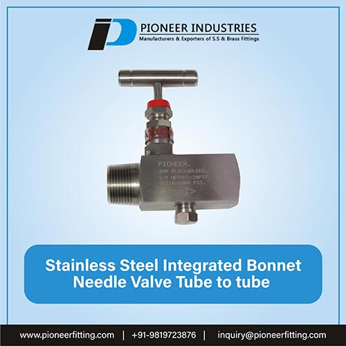Stainless Steel Integrated Bonnet Needle Valve Tube to Tube