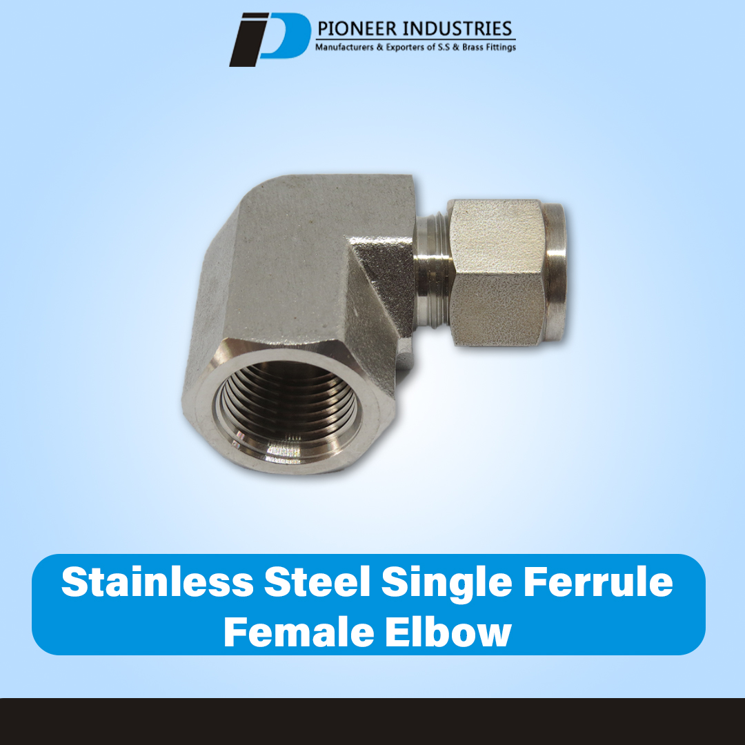 Stainless Steel Single Ferrule Female Elbow